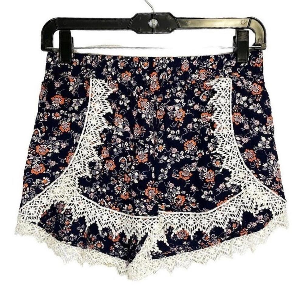 Charlotte Russe Sleepwear Shorts Ditsy Floral Lace Lounge Shorts Women's Small